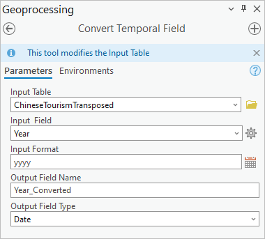 Outil Convert Time Field (Convertir le champ heure)