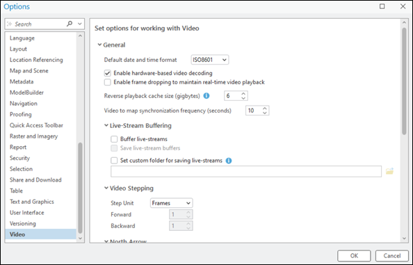 Boîte de dialogue Configure Video Workspace (Configurer l’espace de travail vidéo)