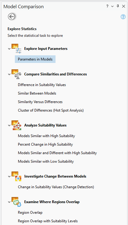 Fenêtre Explorer les statistiques