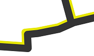 Image de symbole linéaire constituée de deux traits pleins décalés l’un par rapport à l’autre.
