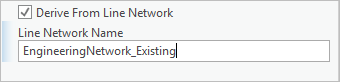 Case à cocher Derive From Line Network (Dériver depuis le réseau linéaire)