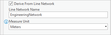 Case à cocher Derive From Line Network (Dériver depuis le réseau linéaire)