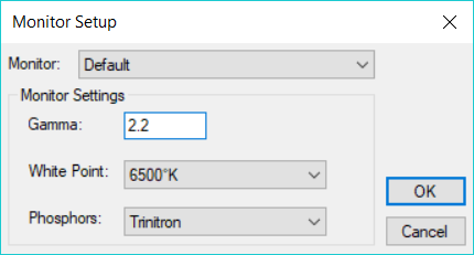 Boîte de dialogue Configuration du moniteur
