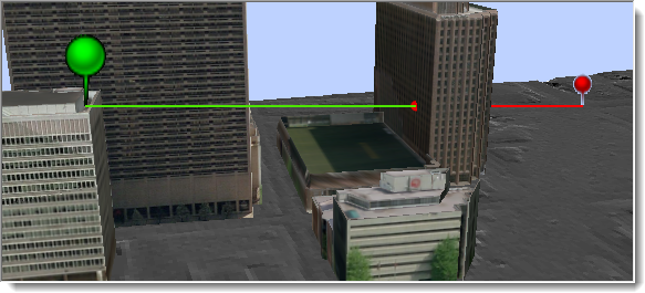 Illustration de l’outil Line Of Sight (Ligne de visée)