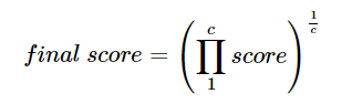Geometric mean (combination method) (Moyenne géométrique [méthode de combinaison])