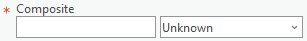 Composite control with a linear unit choice list