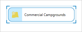 モデルの入力データ変数として表される Commercial Campgrounds レイヤー。