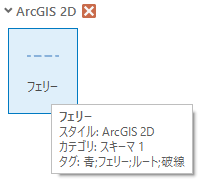 シンボル ウィンドウで選択した Ferry シンボル