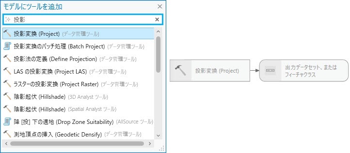 投影変換ツールの追加