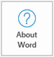 Word のバージョン情報ボタン