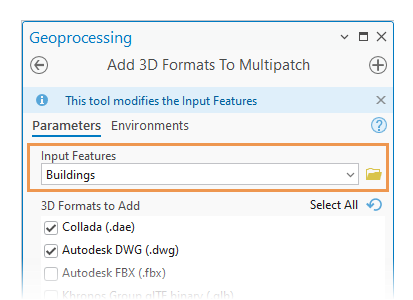 マルチパッチに 3D フォーマットを追加 (Add 3D Formats To Multipatch)