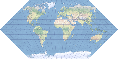 エケルト第 1 図法の例