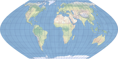 エケルト第 6 図法 の例