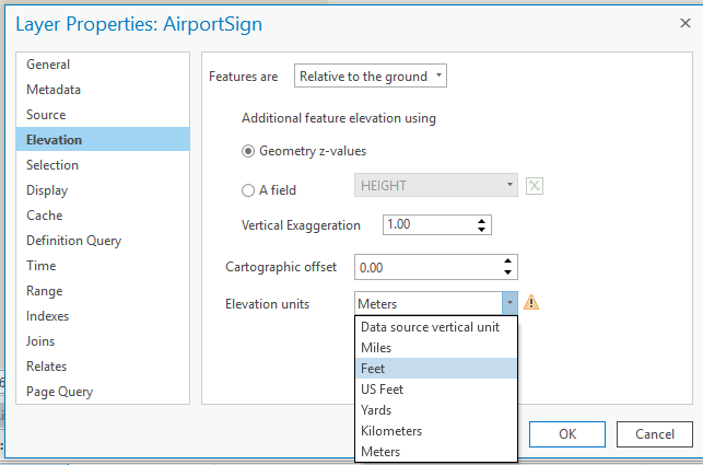 Layer Properties window for the AirportSign feature layer