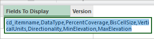 Fields To Display record in the BisDetails table