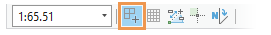 Status bar with snapping icon highlighted blue