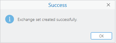 Success message