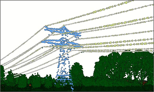 点群から電線を抽出の図