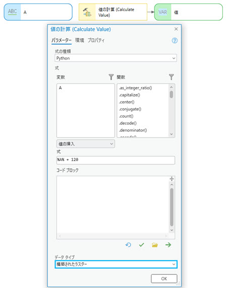 構築されたラスターのデータ タイプ