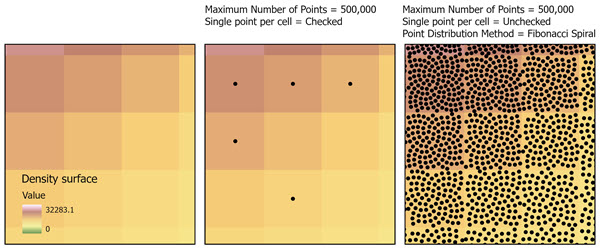 Raster to Weighted Points tool illustration