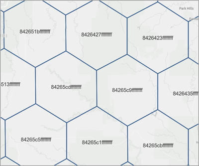 Пример результатов GRID_ID из замощений шестиугольниками H3