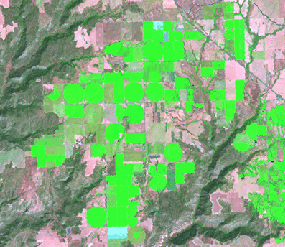 Комбинация каналов Landsat 7,4,3