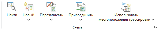 Инструменты и команды в группе Схема