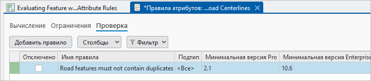 Проверка Дублированный объект, отображаемая зеленым цветом на вкладке Проверка