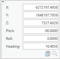 Map frame parameters including Heading