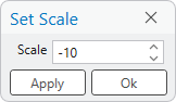 The set scale dialogue box