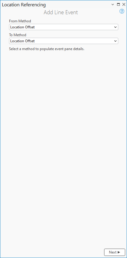Панель Добавить линейное событие
