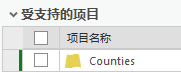 带有表示尚未应用数据源更改的绿色竖线的项目