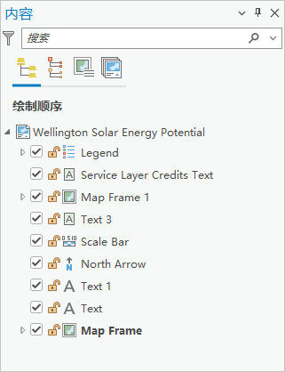 布局视图的“内容”窗格
