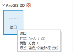 在符号系统面板中选择的渡轮符号