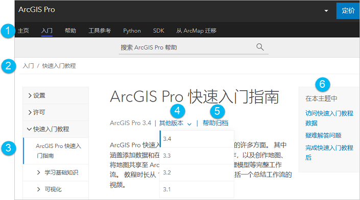 ArcGIS Pro 帮助系统