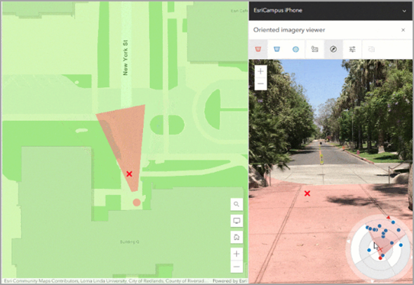 使用定向影像查看器显示的定向影像数据集