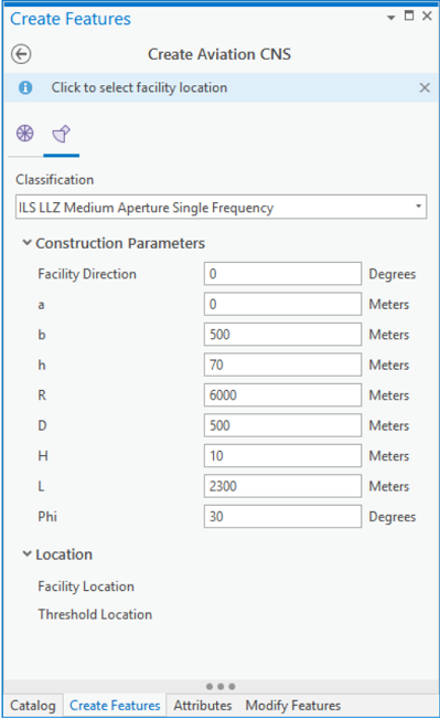 Create Aviation CNS parameters