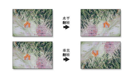 水平和垂直翻转的栅格数据集