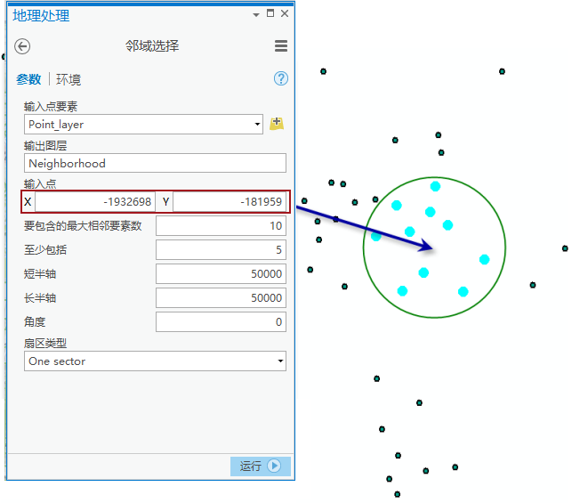“邻域选择”工具图示